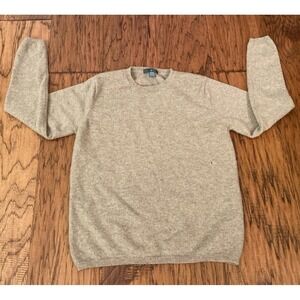Griffen 100% Cashmere Sweater Womens Medium Beige Crewneck Soft Knit